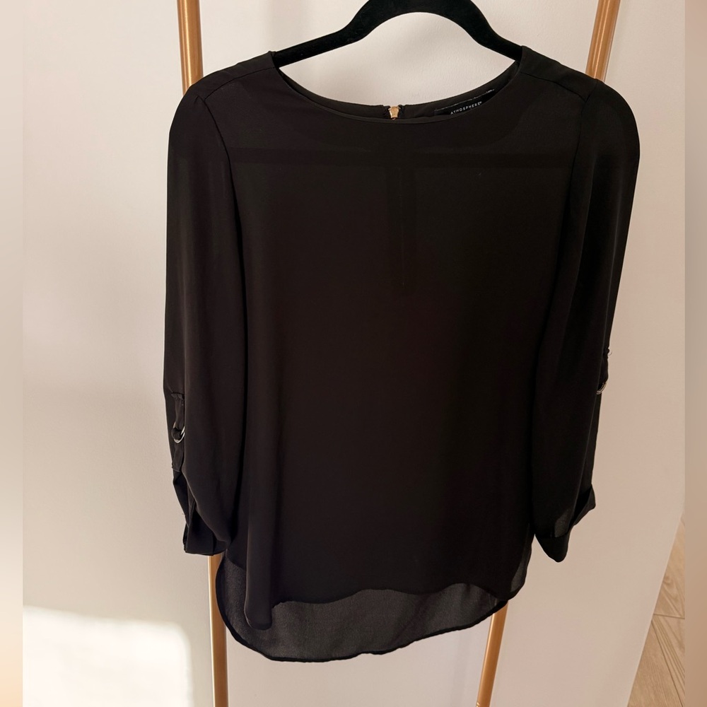 Atmosphere Elegant Black Sheer Blouse